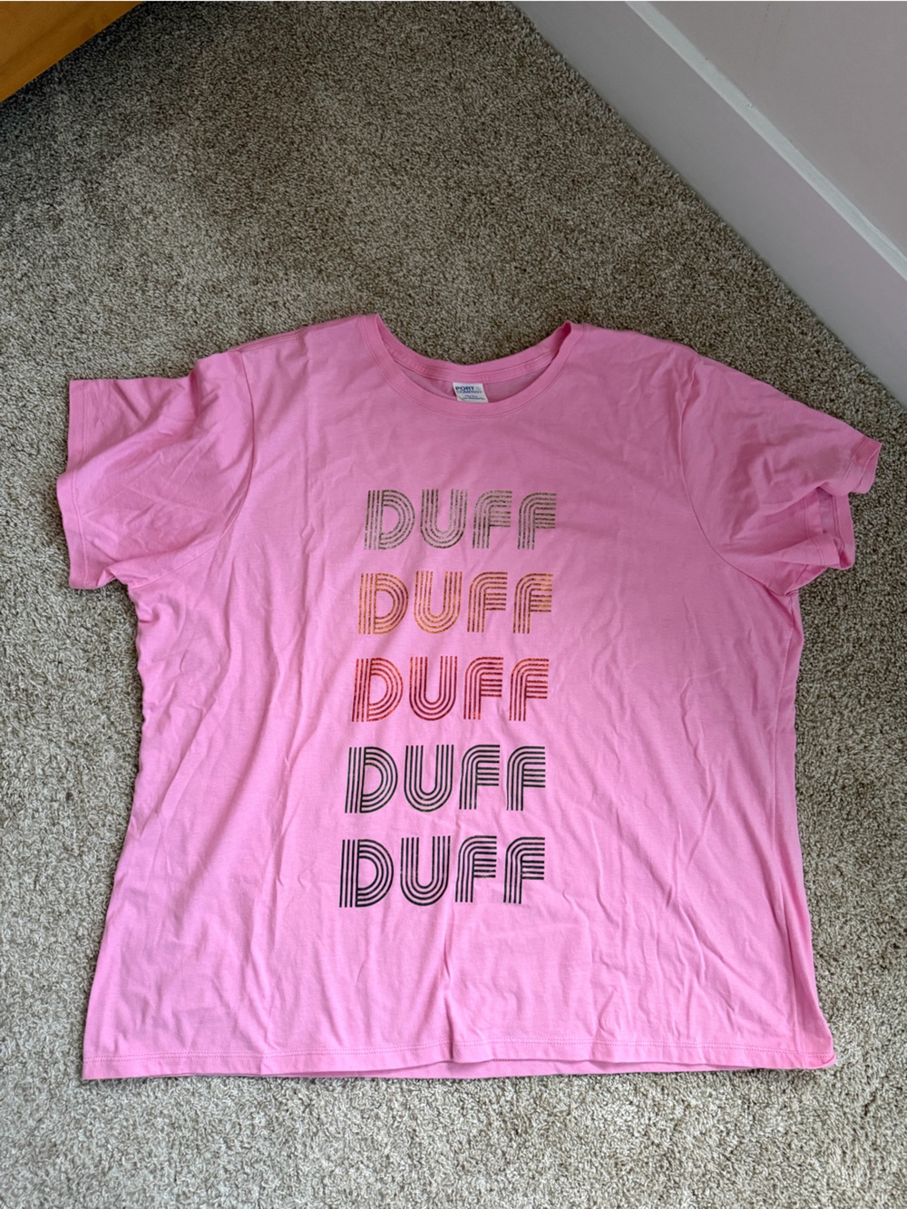 Kids Pink Graphic One-Piece Tee with Retro Print